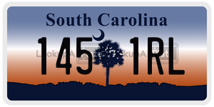 1451RL license plate in South Carolina