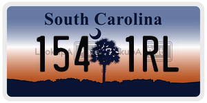 1541RL license plate in South Carolina