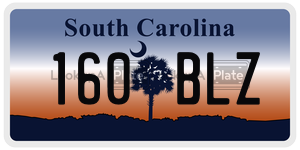 160BLZ  license plate in SC