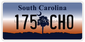 175CHO  license plate in SC