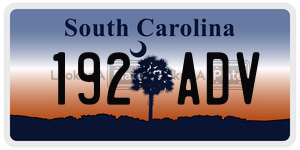 192ADV  license plate in SC