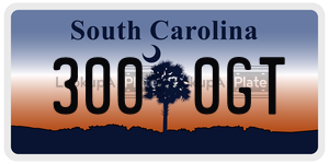 3000GT license plate in South Carolina