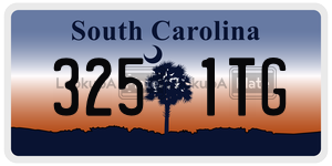 3251TG license plate in South Carolina