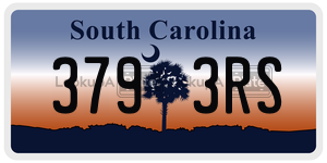 3793RS license plate in South Carolina