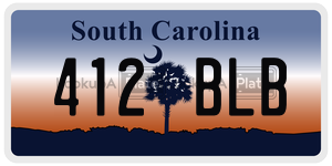 412BLB  license plate in SC
