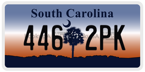 4462PK license plate in South Carolina