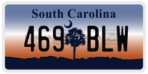 469BLW license plate in South Carolina