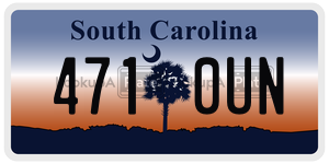 4710UN  license plate in SC
