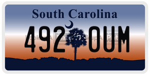 4920UM  license plate in SC