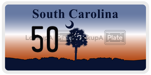 50 license plate in South Carolina