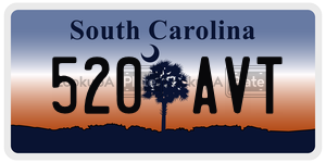 520AVT  license plate in SC