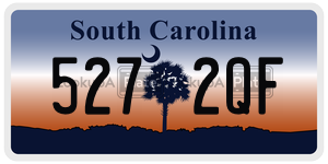 5272QF license plate in South Carolina