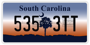 5353TT  license plate in SC