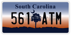 561ATM license plate in South Carolina