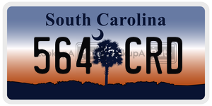 564CRD  license plate in SC