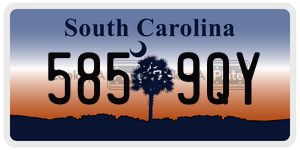 5859QY  license plate in SC
