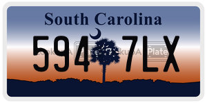 5947LX license plate in South Carolina