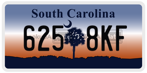 6258KF license plate in South Carolina