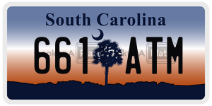 661ATM license plate in South Carolina
