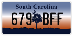 679BFF  license plate in SC