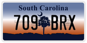 709BRX  license plate in SC
