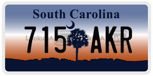715AKR  license plate in SC