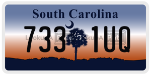 7331UQ  license plate in SC