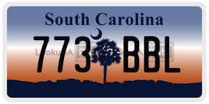 773BBL license plate in South Carolina