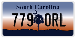 7790RL license plate in South Carolina