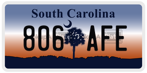 806AFE  license plate in SC