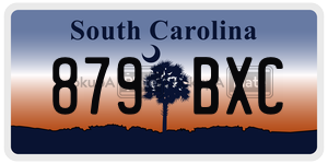 879BXC license plate in South Carolina