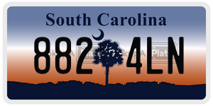8824LN license plate in South Carolina