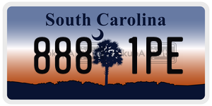 8881PE license plate in South Carolina