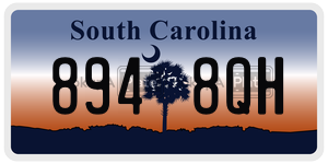 8948QH license plate in South Carolina