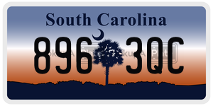 8963QC license plate in South Carolina