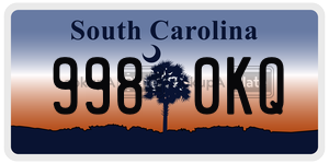 9980KQ license plate in South Carolina