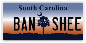 BANSHEE  license plate in SC