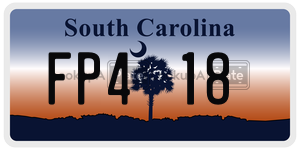 FP418  license plate in SC