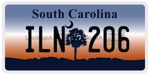 ILN206  license plate in SC