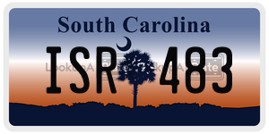 ISR483  license plate in SC