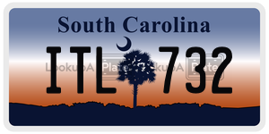 ITL732 license plate in South Carolina