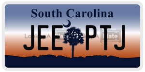 JEEPTJ  license plate in SC