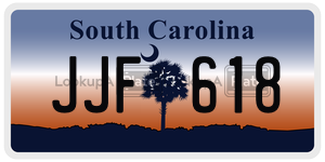JJF618 license plate in South Carolina