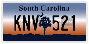 KNV521  license plate in SC