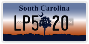 LP520  license plate in SC