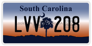 LVV208  license plate in SC