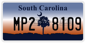 MP28109  license plate in SC