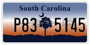 P835145  license plate in SC