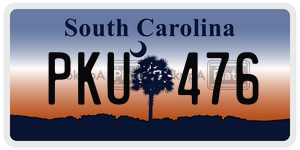 PKU476 license plate in South Carolina