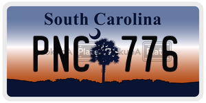 PNC776 license plate in South Carolina